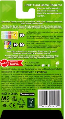 Uno Add-on Speed Cards Expansion Pack