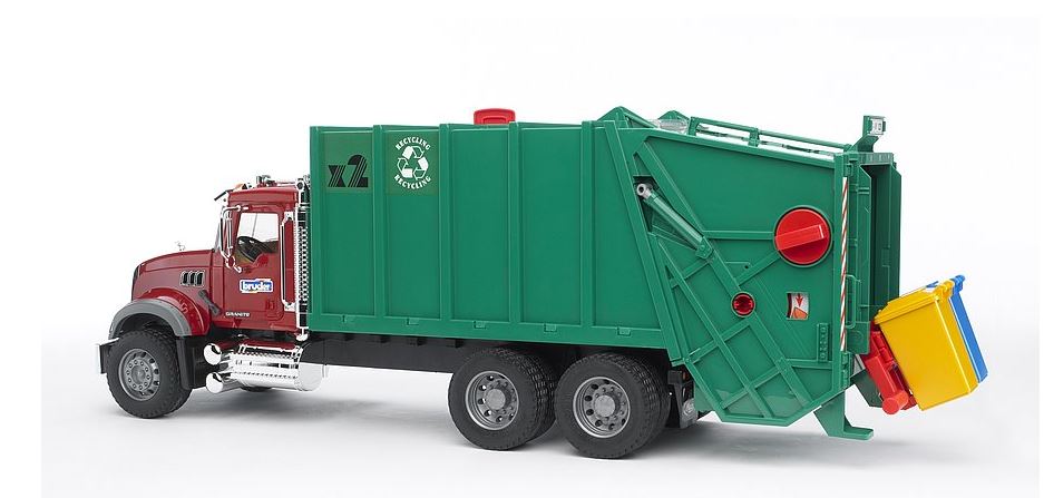 Bruder Commercial Mack Granite Garbage Rear Laod Compact Truck (green)