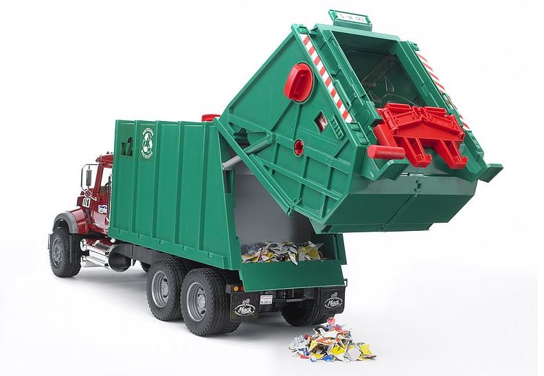 Bruder Commercial Mack Granite Garbage Rear Laod Compact Truck (green)