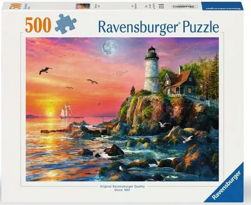 Ravensburger - Lighthouse At Sunset 500pc Puzzle