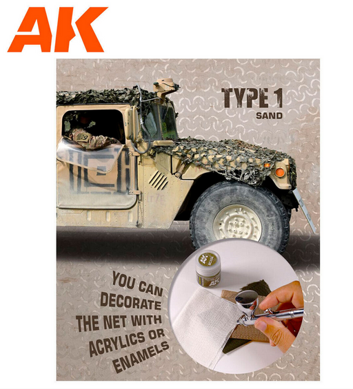 Ak Interactive Regular Camouflage Net Type 1 Sand
