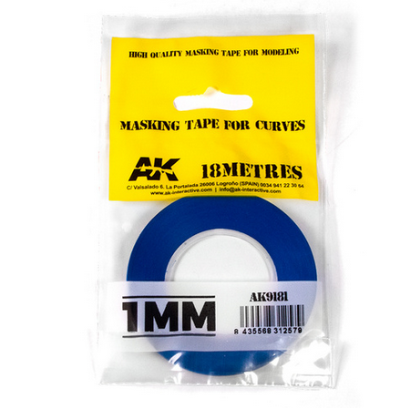 Ak Interactive Blue Masking Tape For Curves 1mm