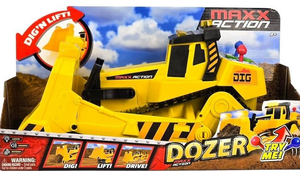 Maxx Actione 18" Motorized Bulldozer Light & Sounds - Yellow