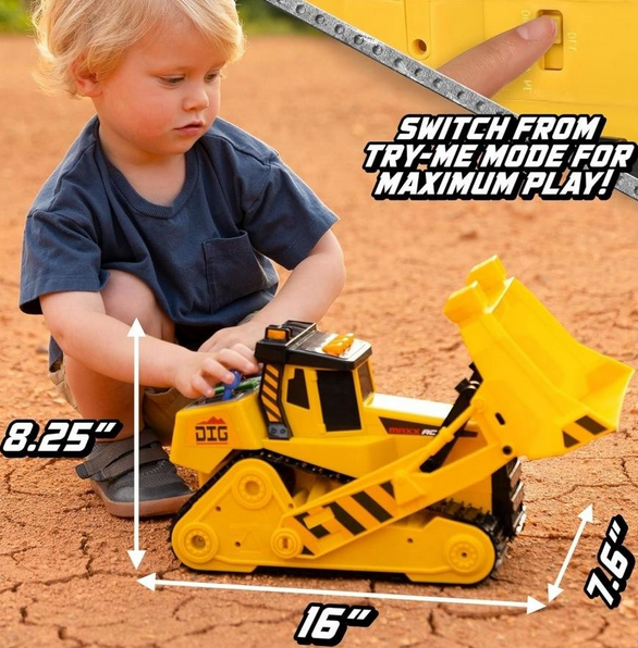 Maxx Actione 18" Motorized Bulldozer Light & Sounds - Yellow