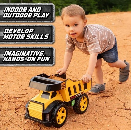 Maxx Metal Motorized Mega Dump Truck - Yellow