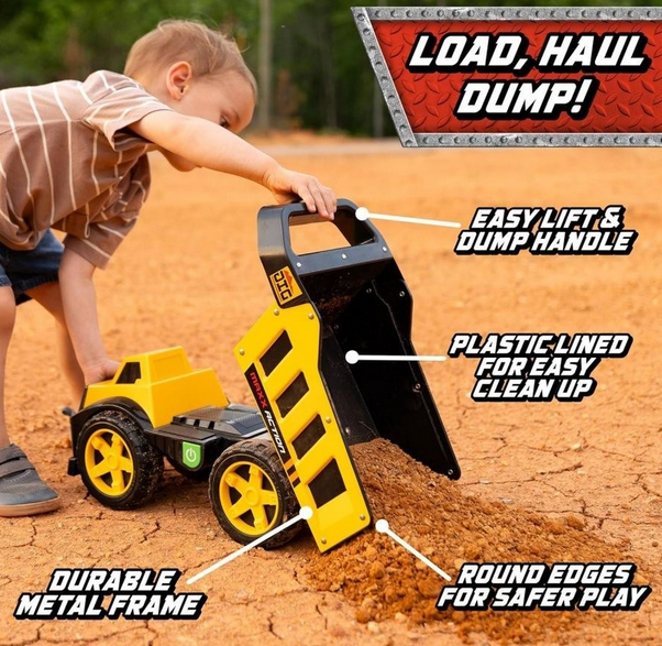 Maxx Metal Motorized Mega Dump Truck - Yellow