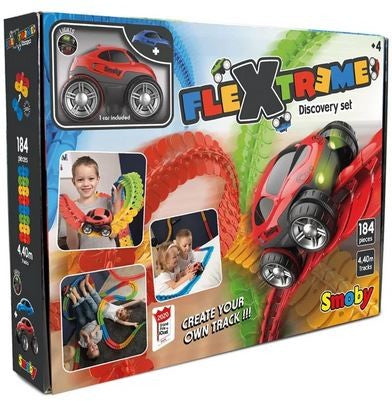 Flextreme Discovery 184pc Trcak Set With Vehicle (smoby) Ages:4+