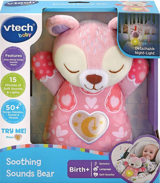Vtech Soothing Sounds Bear Pink With Detachable Night-light