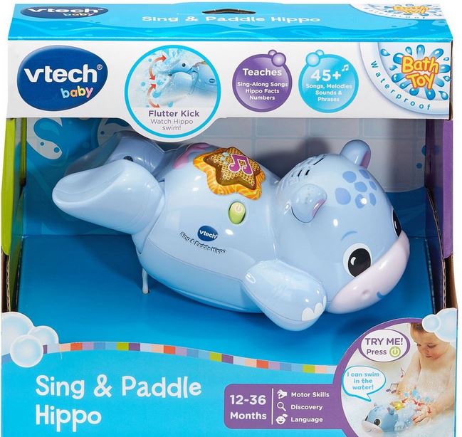 Vtech Sing & Paddle Hippo Bath Toy