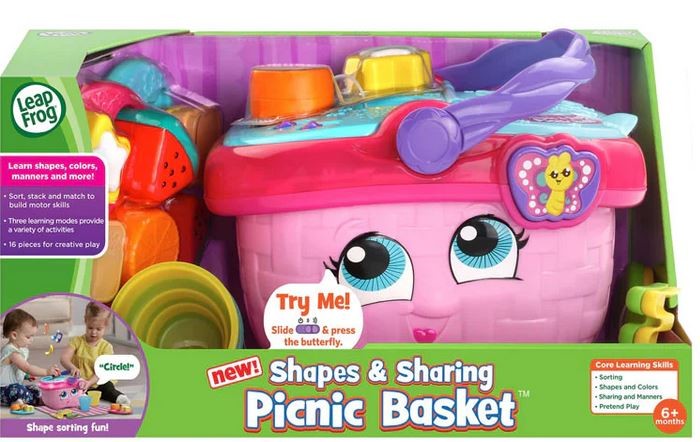 Leap Frog Shapes And Sharing Picnic Basket Pink Ages:6 M+