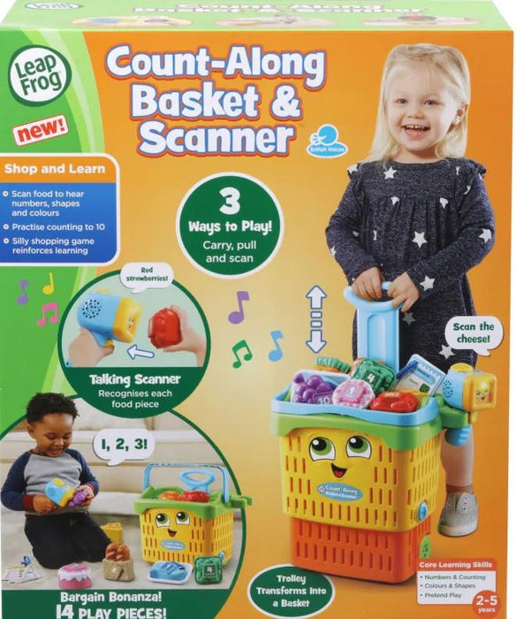 Leap Frog Count A-long Shopping Basket & Scanner Ages:2 Y+