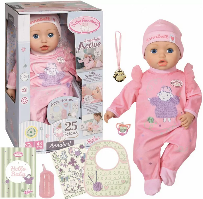 Baby Annabell Active Annabell 43cm New Open Box