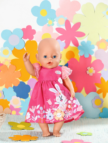 Baby Born Pink  Flower Dress