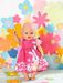 Baby Born Pink  Flower Dress