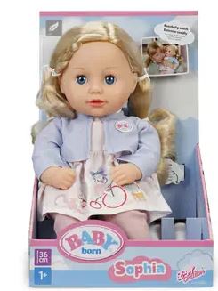 Baby Born Sophia Rose 36cm Doll With Hair