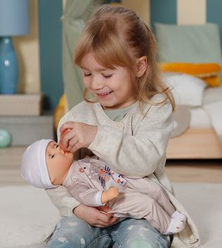 Baby Born Anna 36cm Doll In Beige Jumpsuit