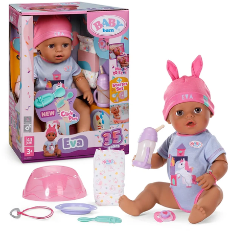 Baby Born Eva Click N Play 43cm Doll