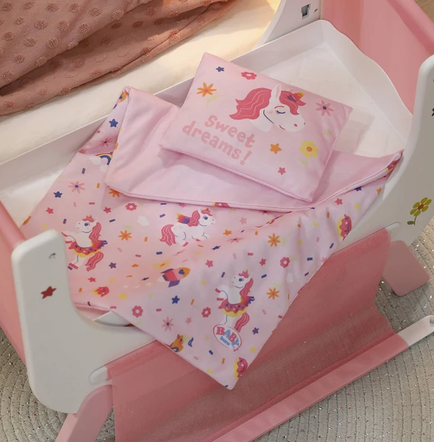 Bay Born Unicorn Beside Cradle