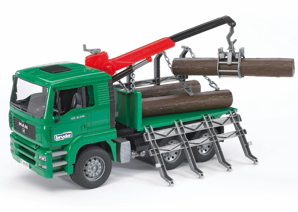 Bruder 1.16sc Timber Truck W/loading Crane