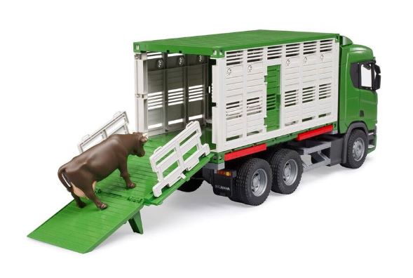 Bruder Agriculture 1.16 Sc Super 560r Cattle Transporter With Cow