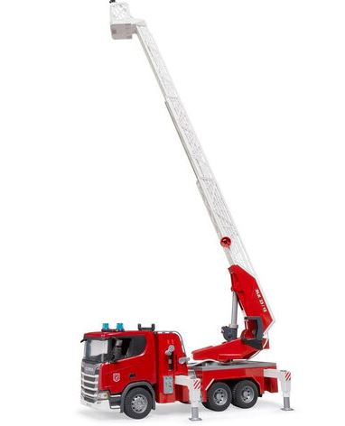 Bruder Emergency Scania 560r Fire Engine With Ladder / Pump Lights N Sounds