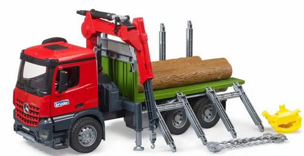 Bruder Forestry Mercedes Arocs Timber Truck With Loading Crane Garbage & Trunks