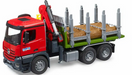 Bruder Forestry Mercedes Arocs Timber Truck With Loading Crane Garbage & Trunks