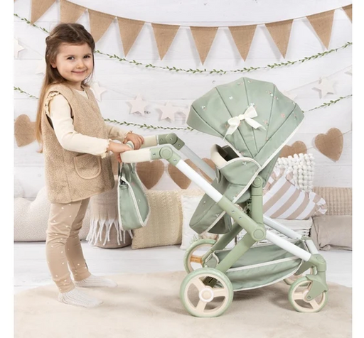 Bayer Xeo - Soft Sage Green Dolls Pram