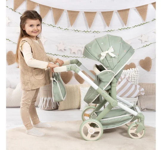 Bayer Xeo - Soft Sage Green Dolls Pram