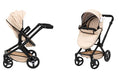 Bayer Xeo Beige Doll Pram With Black Trim & Frame