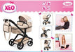 Bayer Xeo Beige Doll Pram With Black Trim & Frame