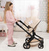 Bayer Xeo Beige Doll Pram With Black Trim & Frame
