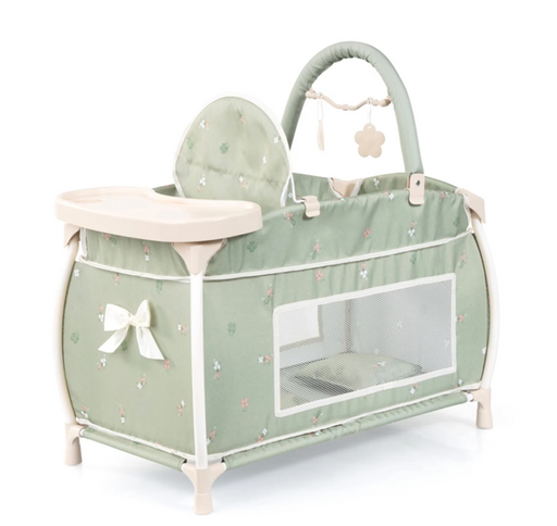 Bayer Multi Bed Doll Cot & Intergrated High Chair - Soft Sage Green
