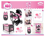 Bayer Xeo Mega Doll Pram Set - Pink And Black