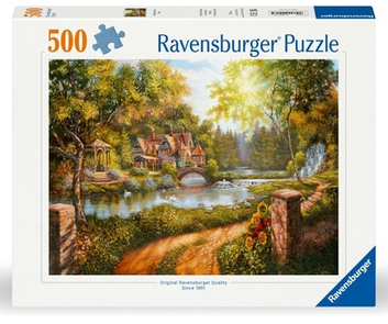 Ravensburger Cottage By The River 500 Pc Puzzle Rb00218-5