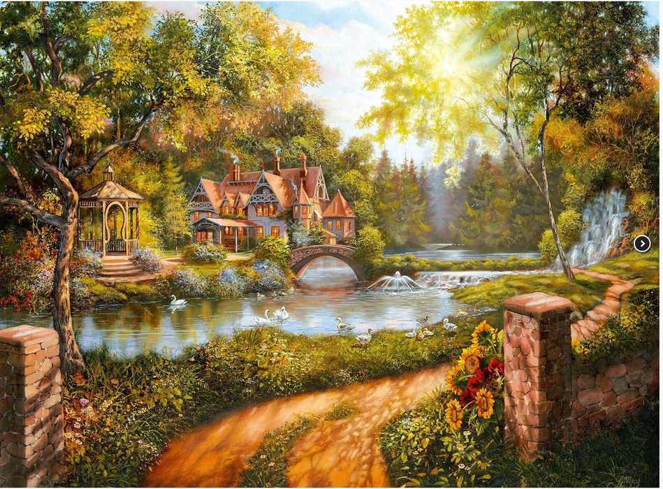 Ravensburger Cottage By The River 500 Pc Puzzle Rb00218-5