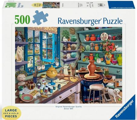 Ravensburger Pottery Studio Sanctuary 500pc Lrg Format Puzzle Rb01357-0