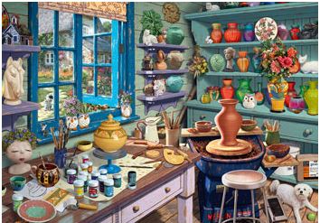 Ravensburger Pottery Studio Sanctuary 500pc Lrg Format Puzzle Rb01357-0