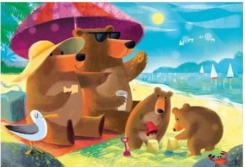Ravensburger Bear Family Vacation 2 X 24pc Puzzle Rb04046-0