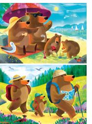 Ravensburger Bear Family Vacation 2 X 24pc Puzzle Rb04046-0