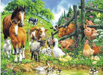 Rburg  Animal Get Together 100 Pc Puzzle