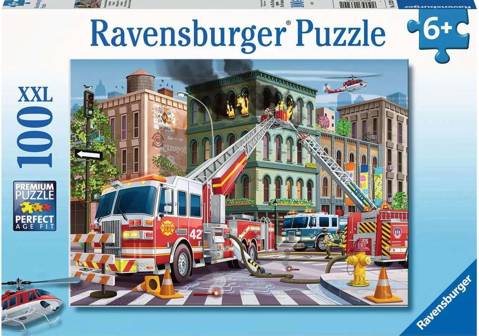 Rb13329-1 Rburg Fire Truck Rescue 100pc Puzzle