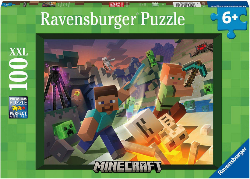 Ravensburger Monster Minecraft 100 Pc Puzzle Rb13333-8