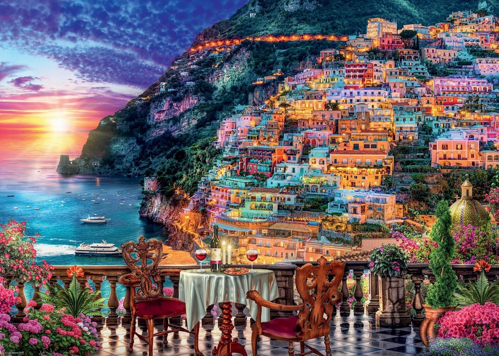 Ravensburger Dinner In Positano 1000 Pc Puzzle