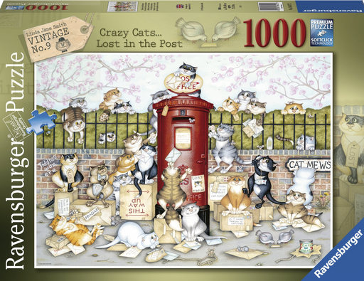 Ravensburger Crazy Cats Lost In The Post 1000 Pc Puzzle
