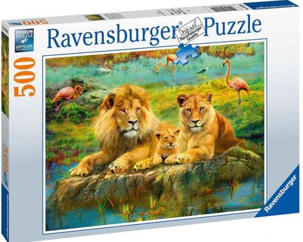 Ravensburger Lions In The Savannah 500 Pc Puzzle
