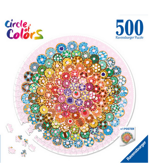 Ravensburger Donurs Circle Puzzle 500 Pc Puzzle Rb17346-4