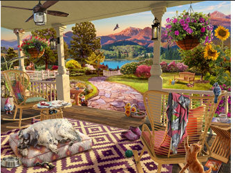 Ravensburger Cozy Front Porch 750pc Large Format Puzzle Rb17457-7