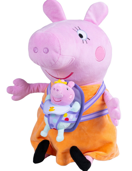 Peppa Pig Mummy Pig With Baby Evie 33cm