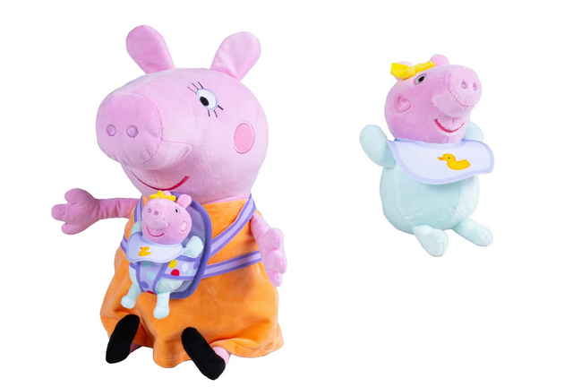 Peppa Pig Mummy Pig With Baby Evie 33cm